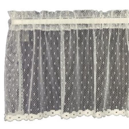 Heritage Lace Point D Esprit Window Tier; Ecru - 60 x 24 in. 8610E-6024